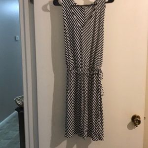Black and white stripped dress